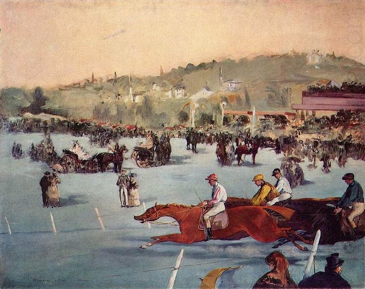 Rennen im Bois de Boulogne, Edouard Manet
